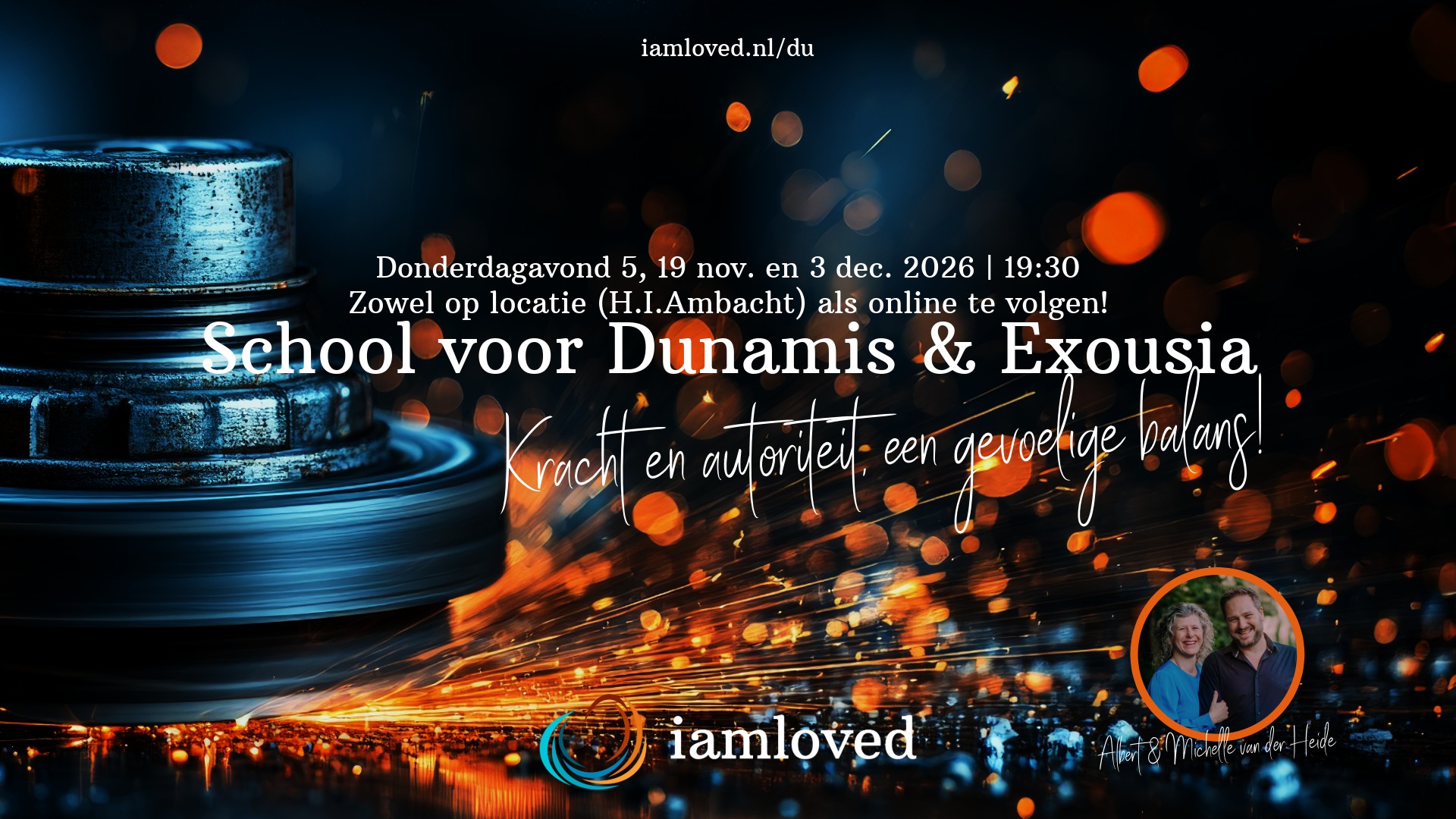 School voor Dunamis en Exousia: kracht en autoriteit, een gevoelige balans. Donderdagavond 5 en 19 november en 3 december 2026, Hendrik-Ido-Ambacht en online