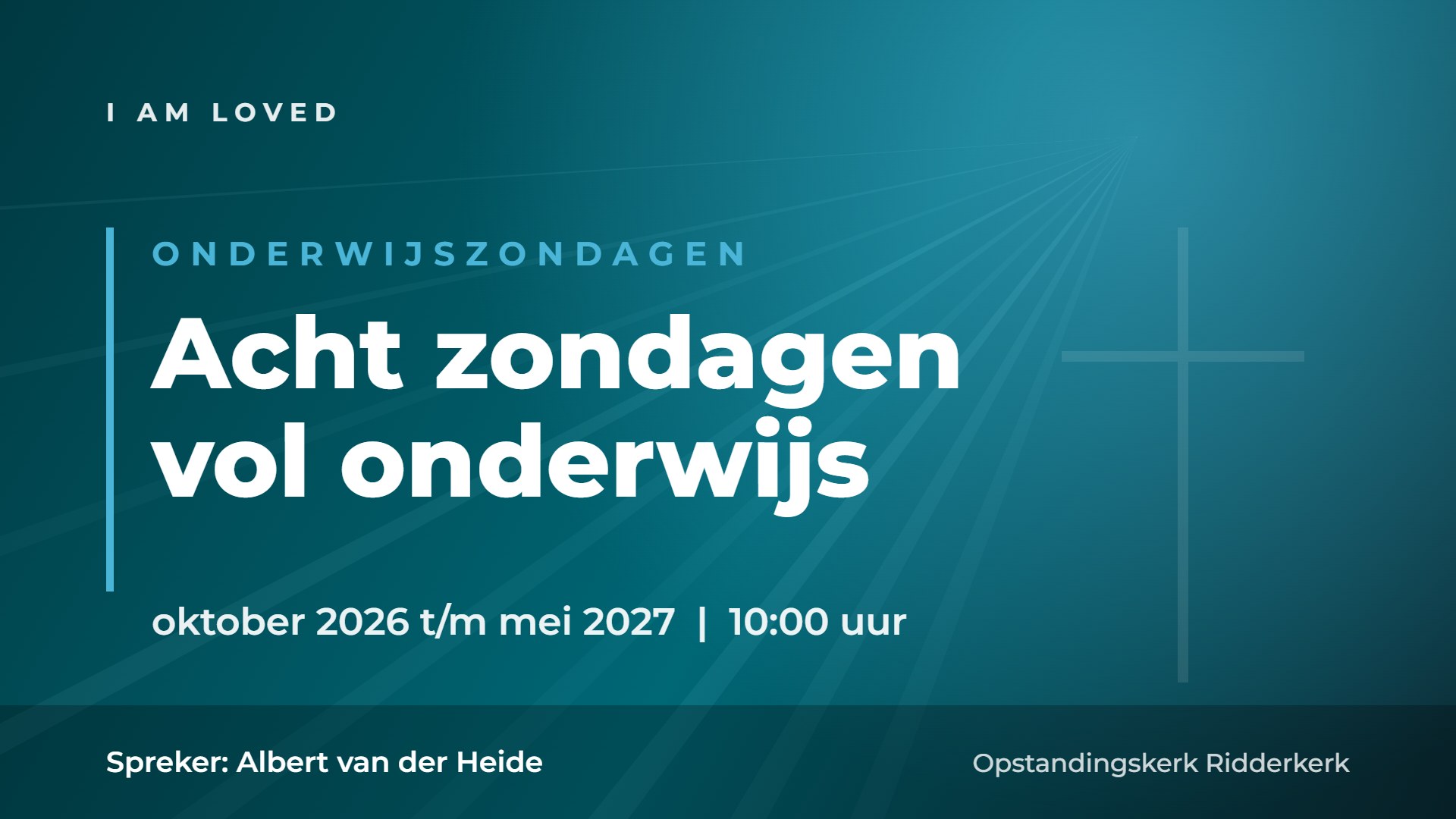 Onderwijszondagen 2026-2027 met Albert van der Heide in de Opstandingskerk Ridderkerk