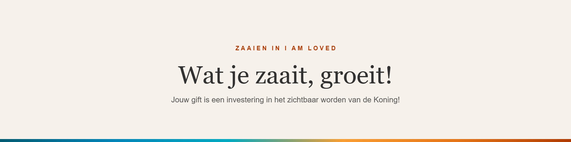 Zaaien in I AM Loved: wat je zaait, groeit!